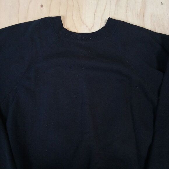Vintage Tultex Maximum Sweats Blank Crewneck Sweatshirt Black - Picture 2 of 6